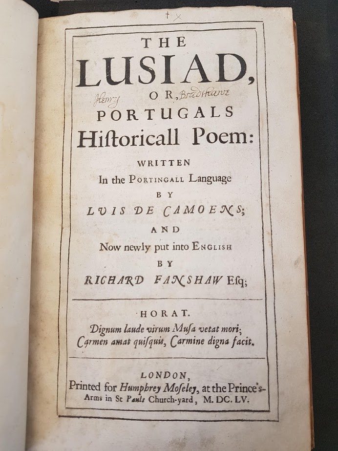 title page of The Lusiad